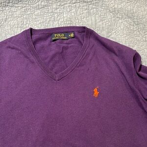 Polo Ralph Lauren Purple V-Neck Sweater